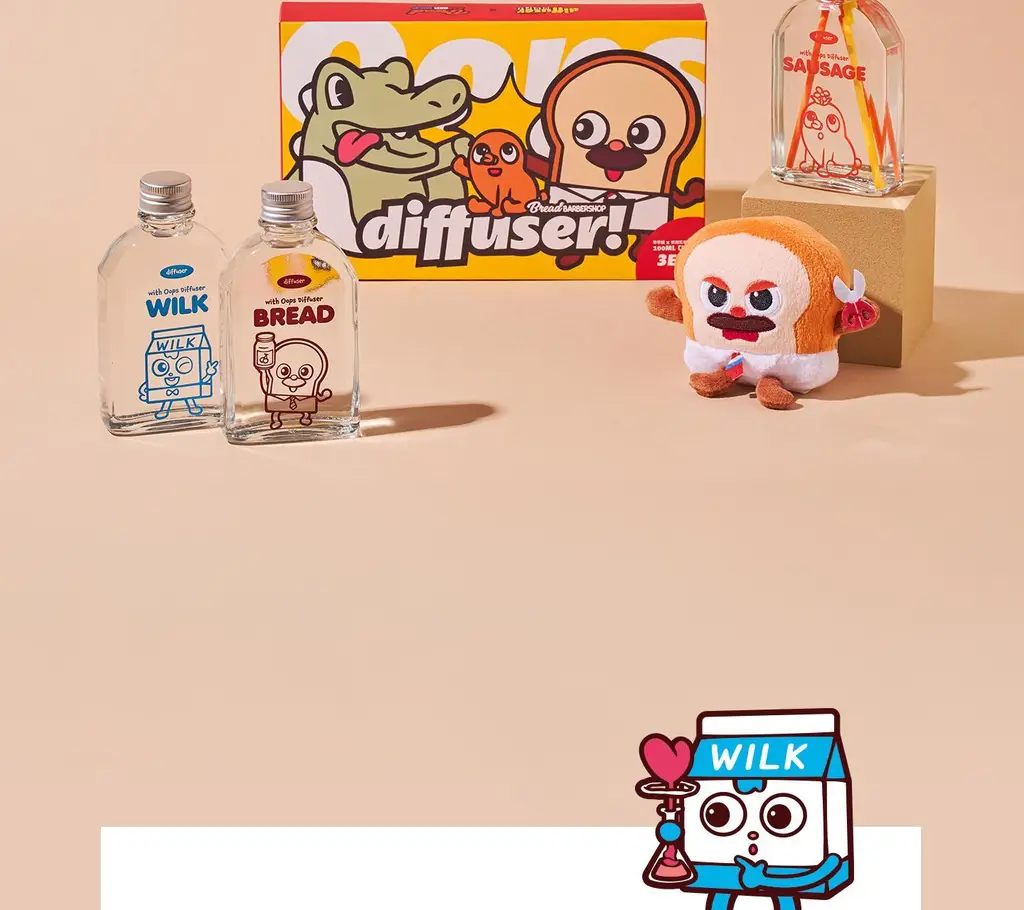 [한정수량/인테리어] 무무네 x 브레드이발소 디퓨저 소시지(허브&생화향) 200ml 상세페이지 27